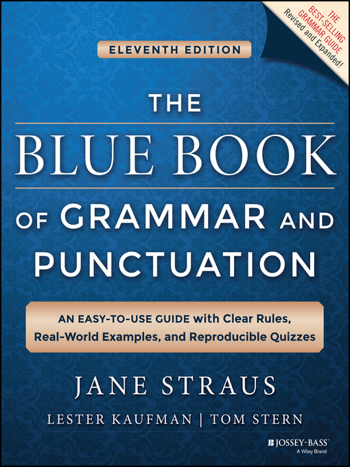 Title details for The Blue Book of Grammar and Punctuation by Jane Straus - Available